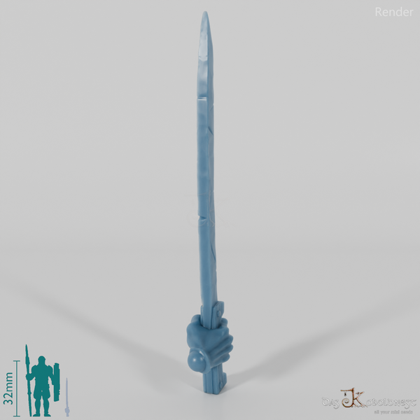 Half-orc sword B with hand