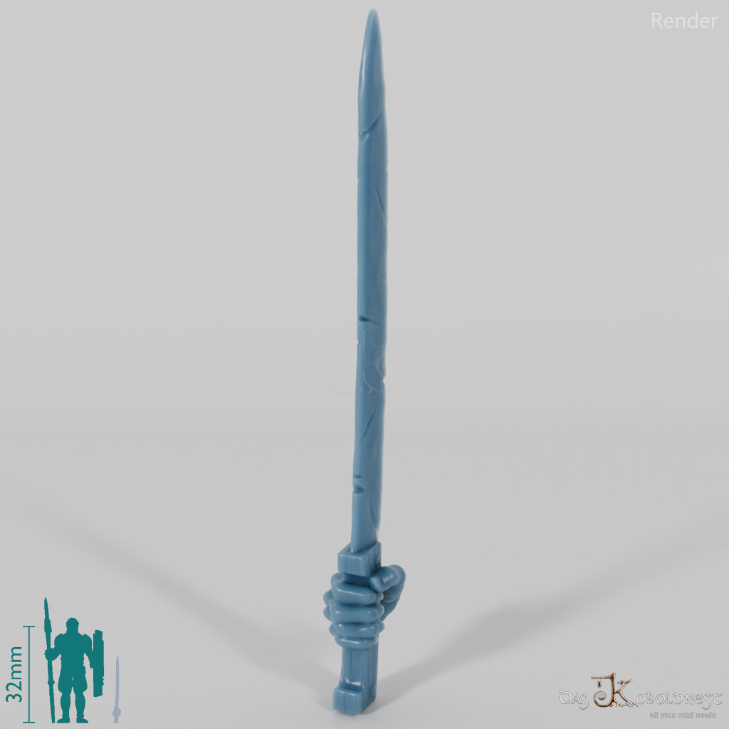 Halbork-Schwert B mit Hand