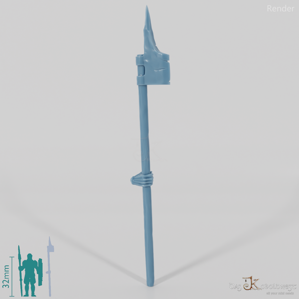 Half-orc halberd with hand