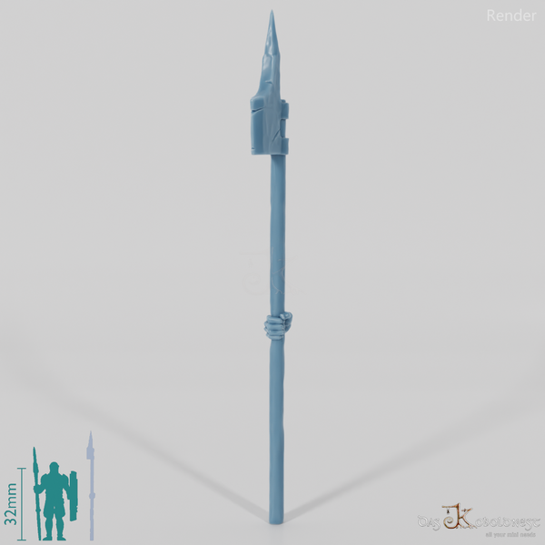 Half-orc halberd with hand