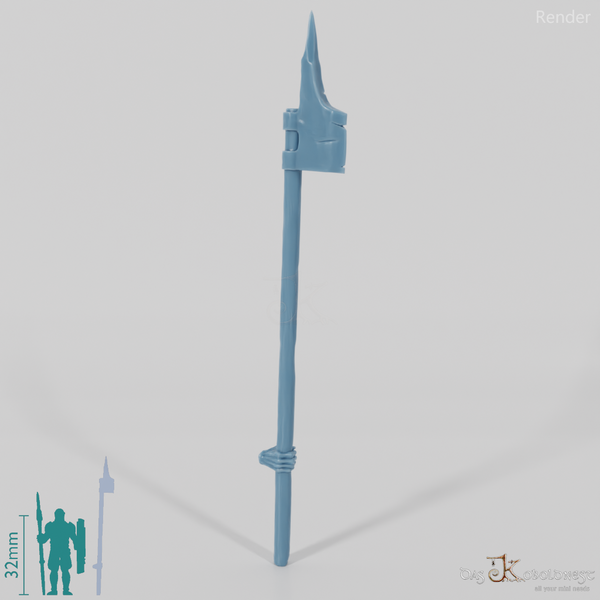 Half-Orc Halberd with Hand (Two-Handed)