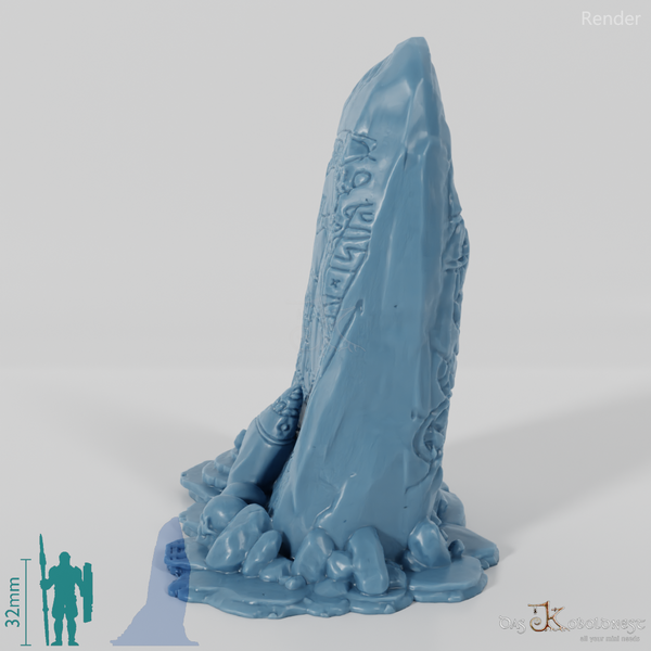 Schädelbestückter Runenstein 03