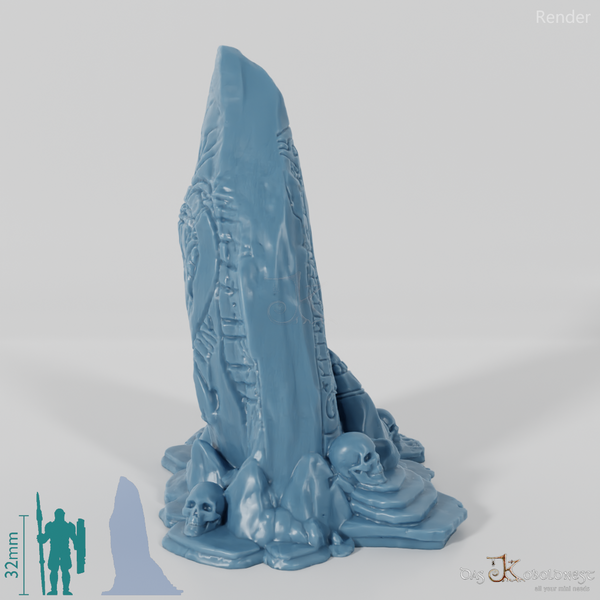 Schädelbestückter Runenstein 03