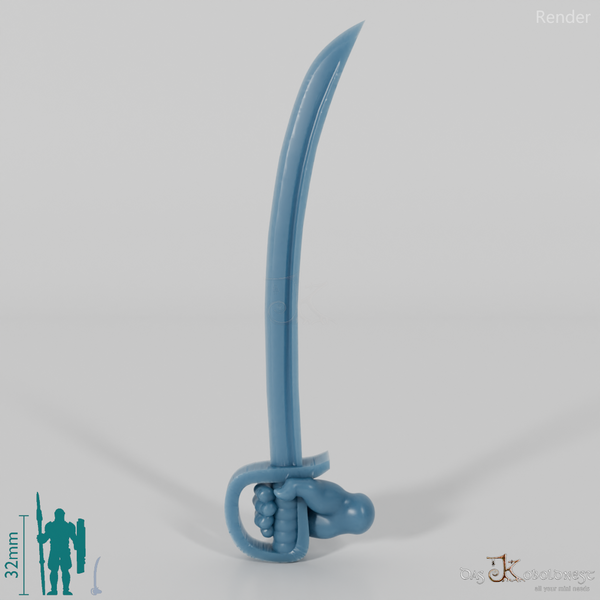 Halfling saber with hand