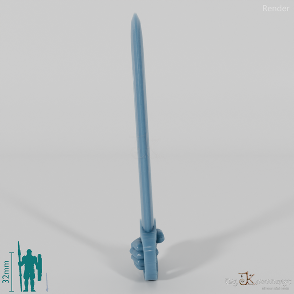 Halfling saber with hand