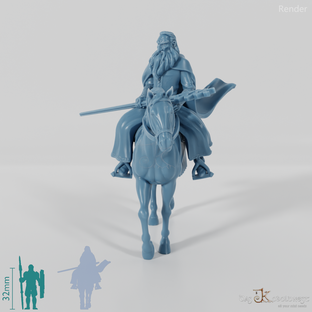 Saligastir, White Wizard on horseback