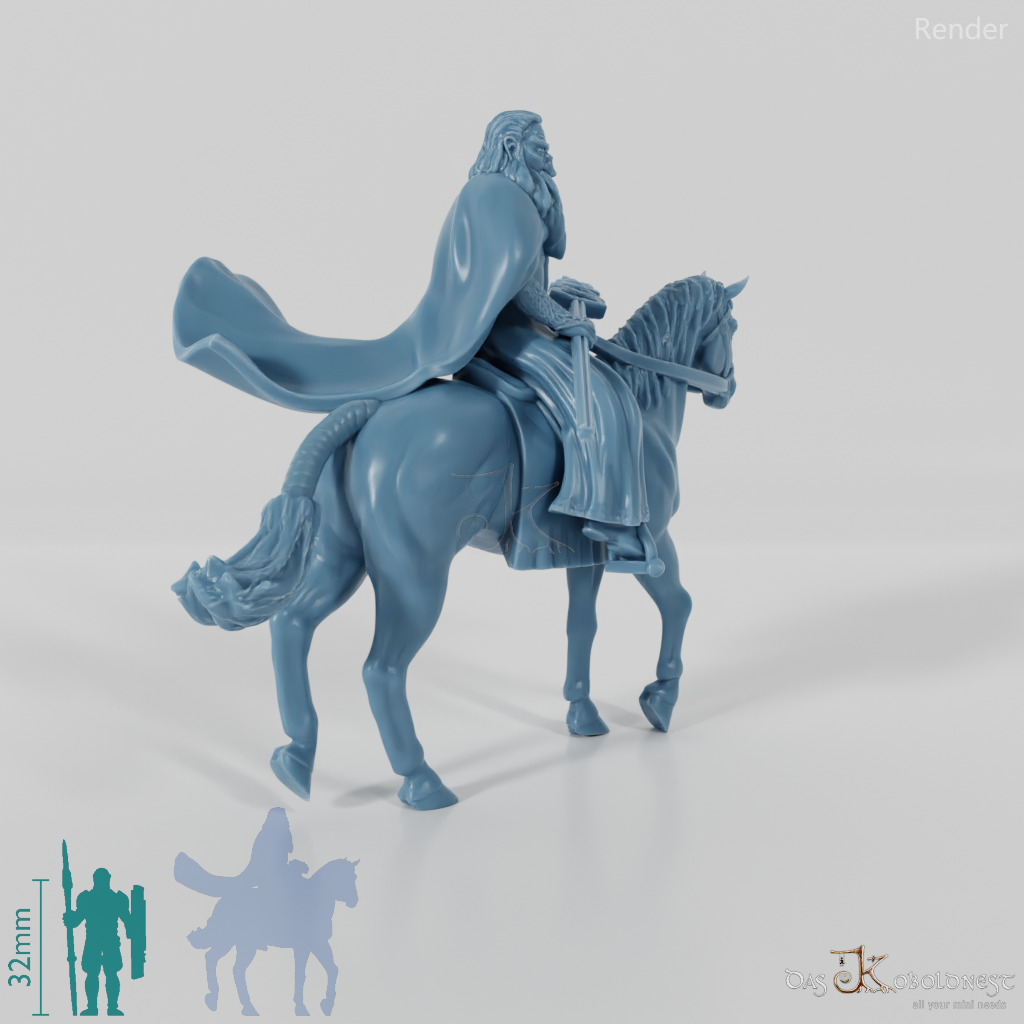 Saligastir, White Wizard on horseback