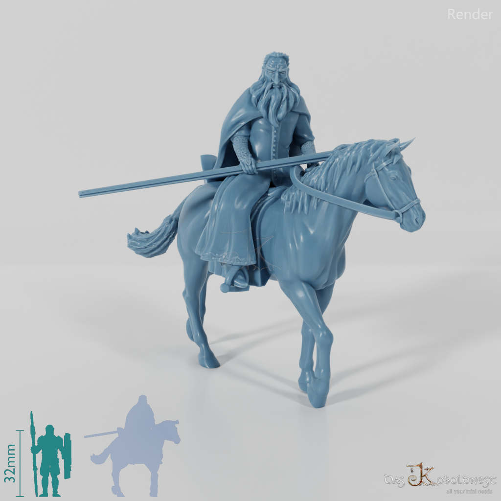 Saligastir, White Wizard on horseback