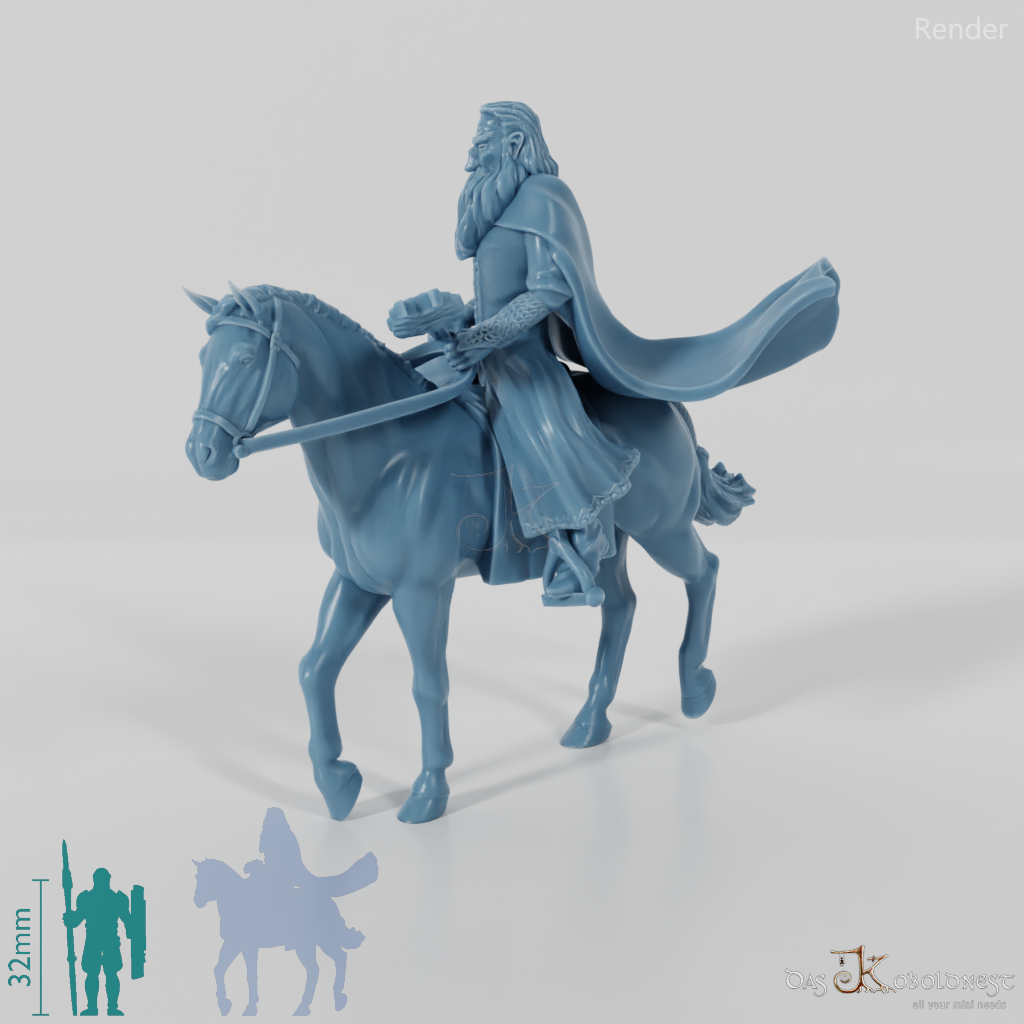 Saligastir, White Wizard on horseback