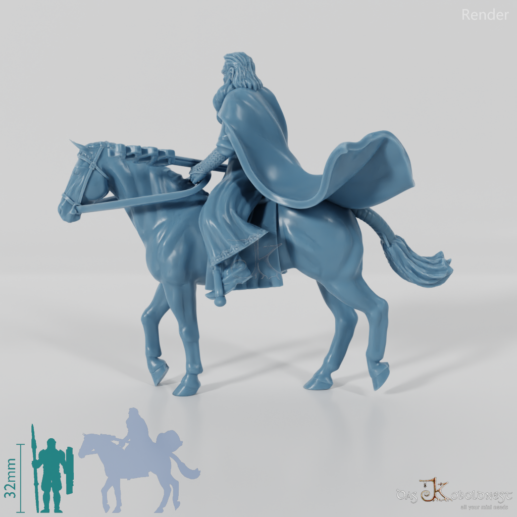 Saligastir, White Wizard on horseback