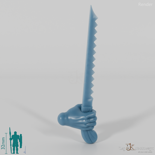 Halfling saw with hand