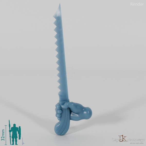 Halfling saw with hand