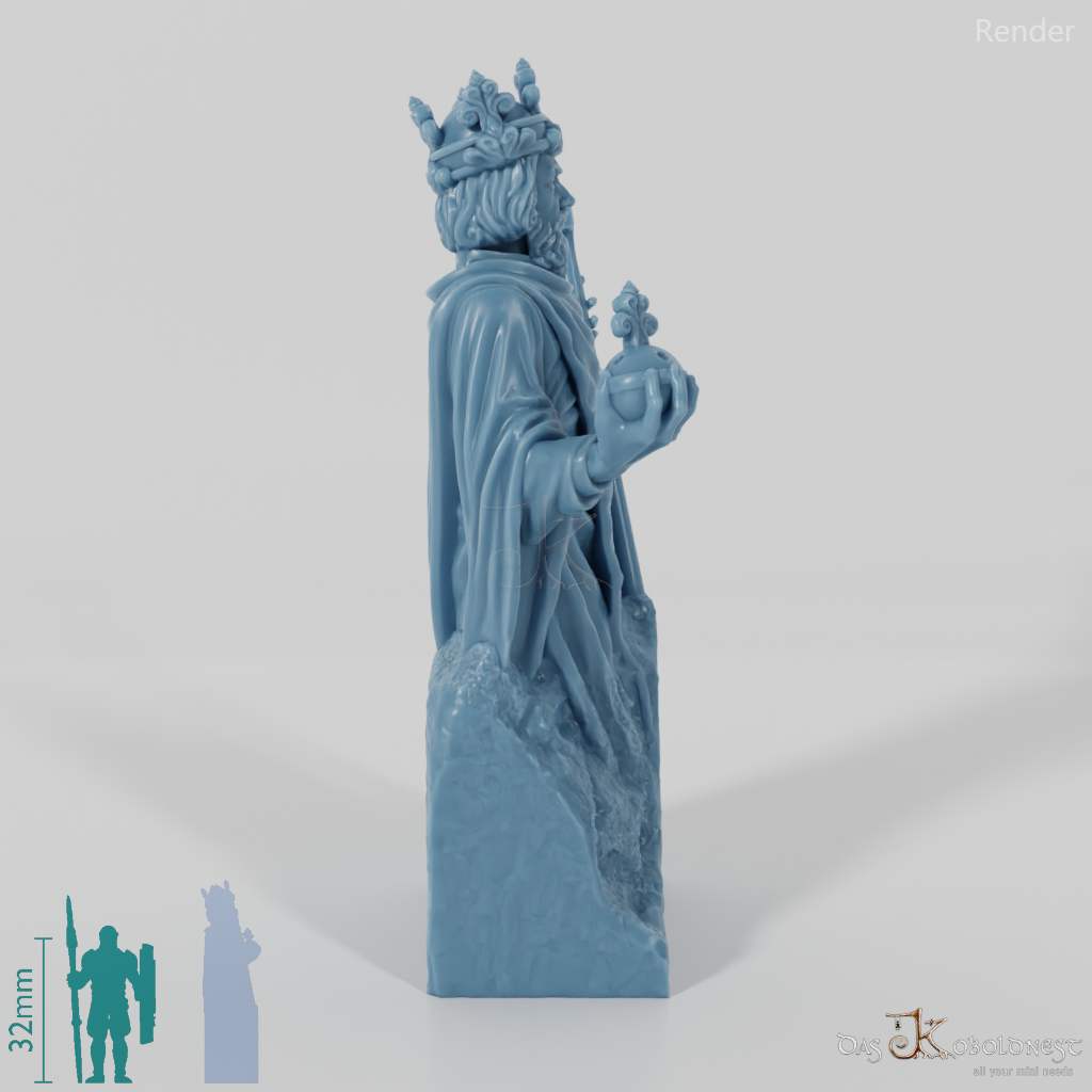 Unfinished royal statue