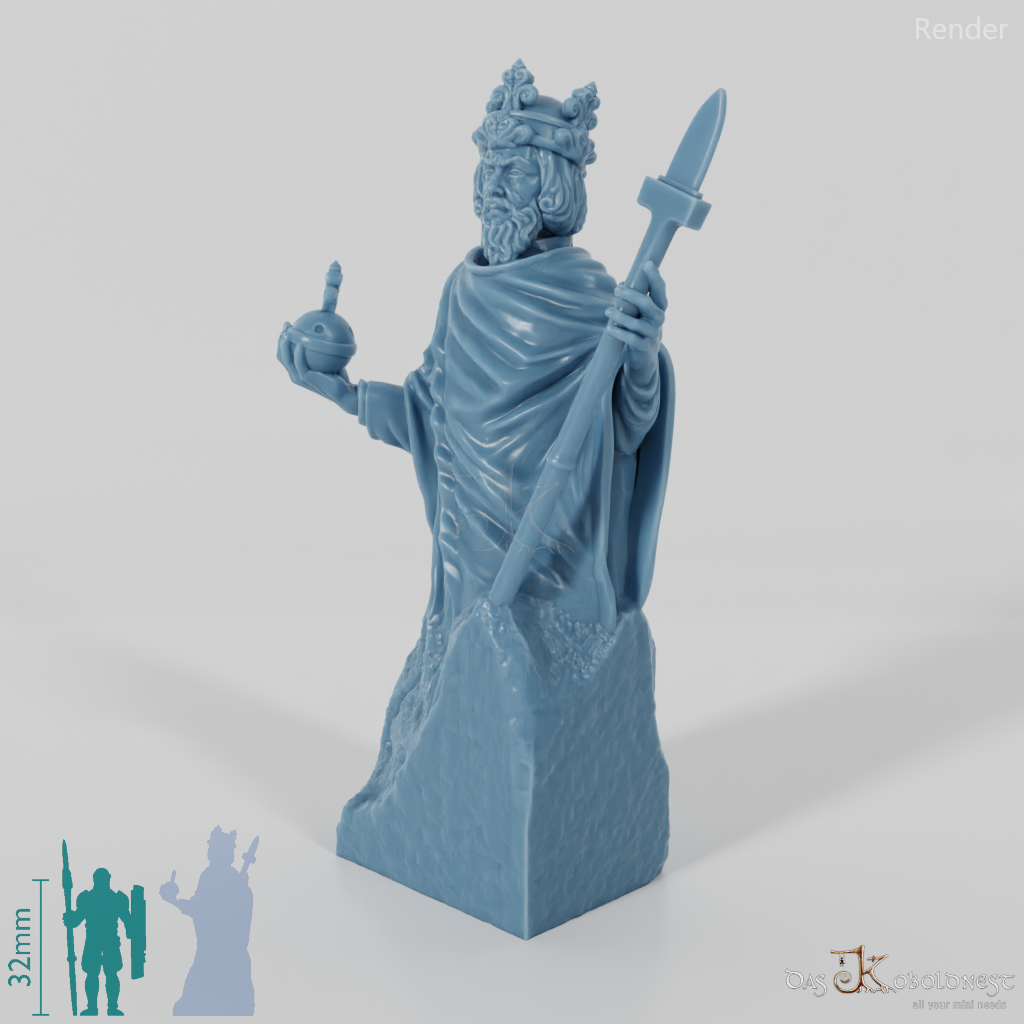 Unfinished royal statue