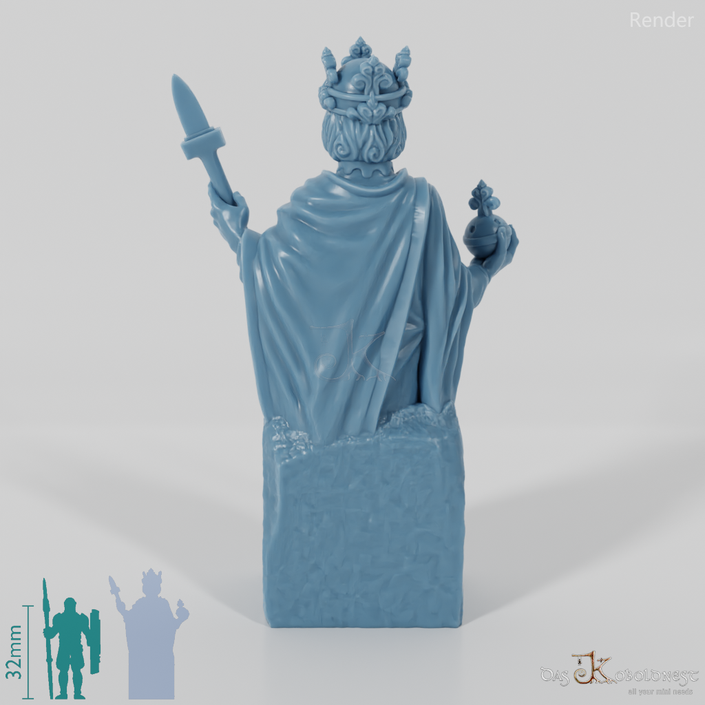 Unfinished royal statue