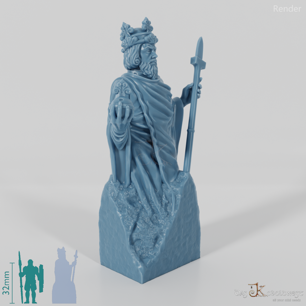 Unfinished royal statue