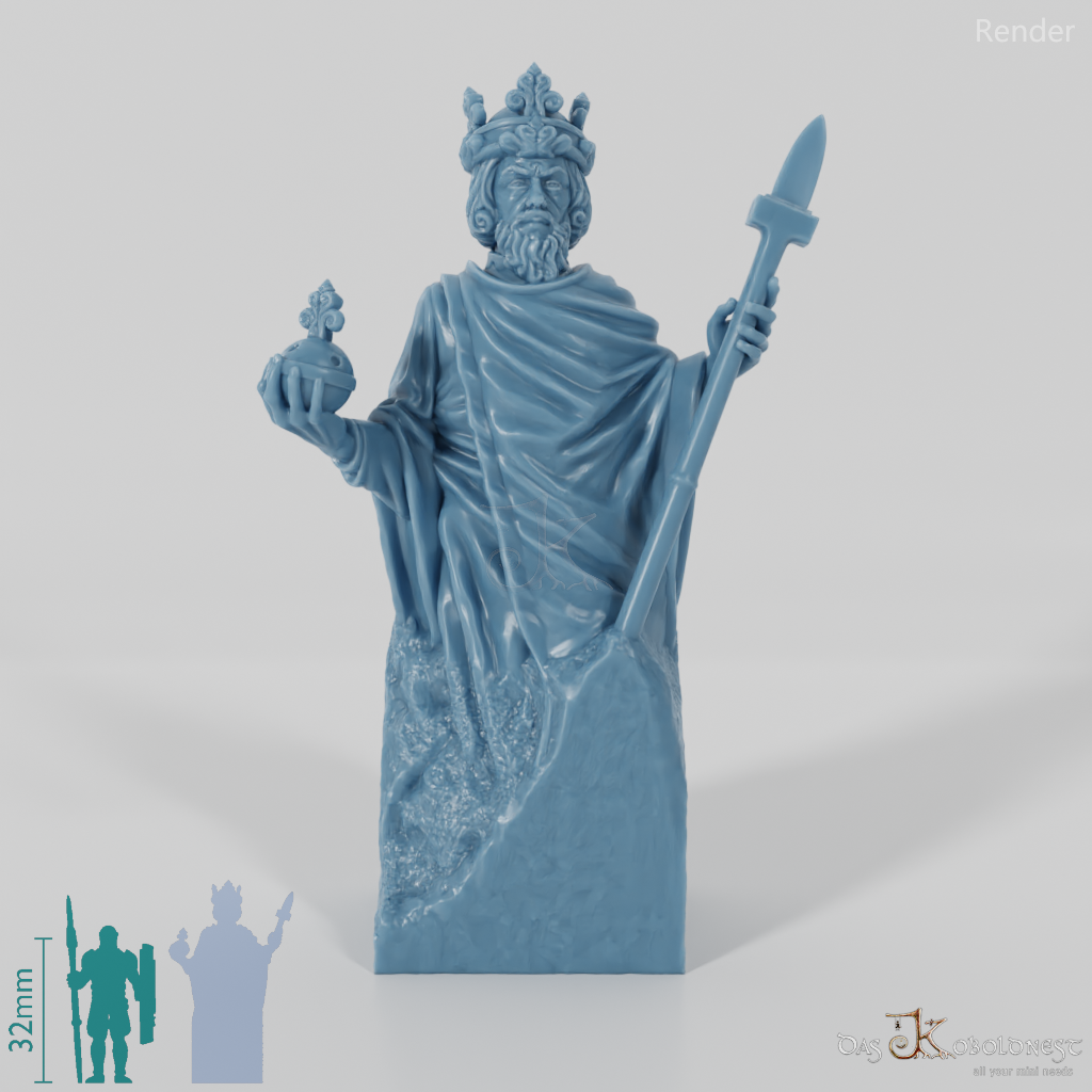 Unfinished royal statue