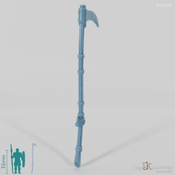 Geister-Sense A, hinten gegriffen mit Hand