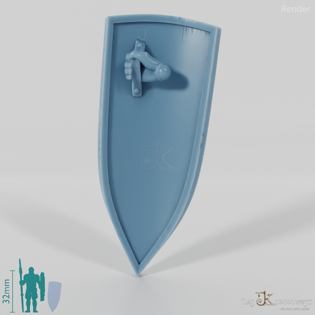 Human shield high handle A with hand (Gonthan)