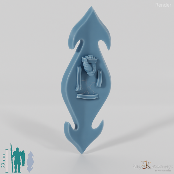 Elven Shield - Held vertically with hand
