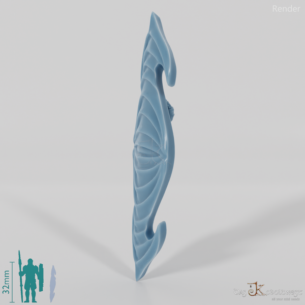 Elven Shield - Held vertically with hand