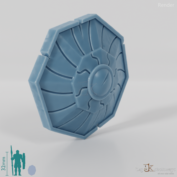 Zwergischer Achteckschild A mit Hand