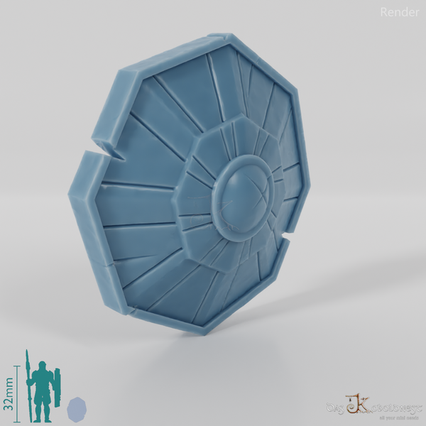 Zwergischer Achteckschild B mit Hand