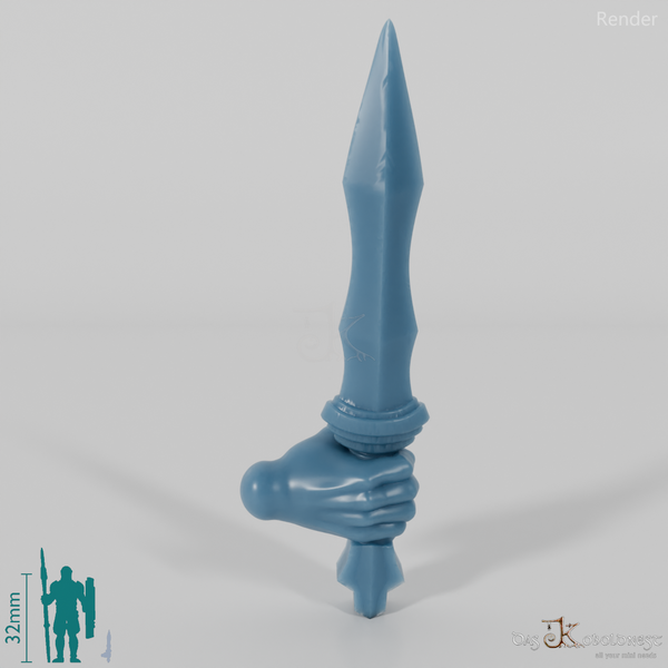 Halfling short sword A with hand