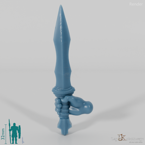 Halfling short sword A with hand
