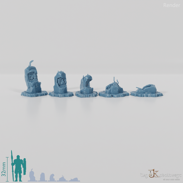 Verkabelte Felsattrappe