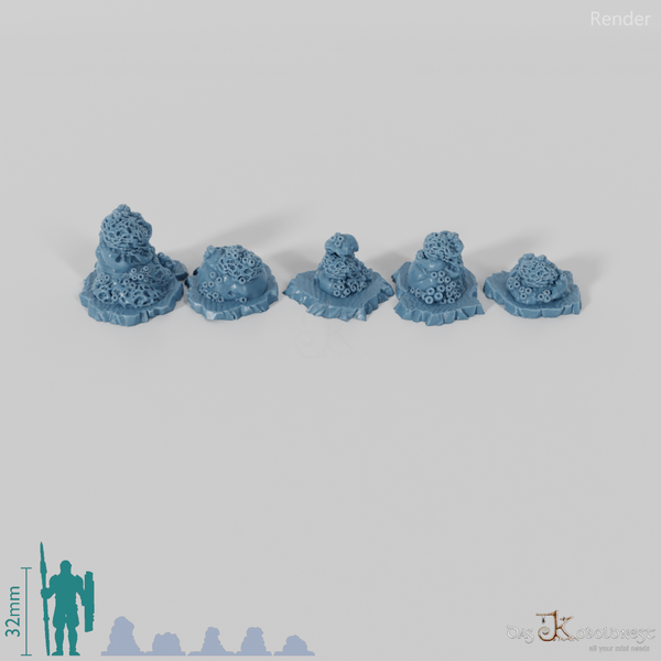 Schwammbewachsene Felsen