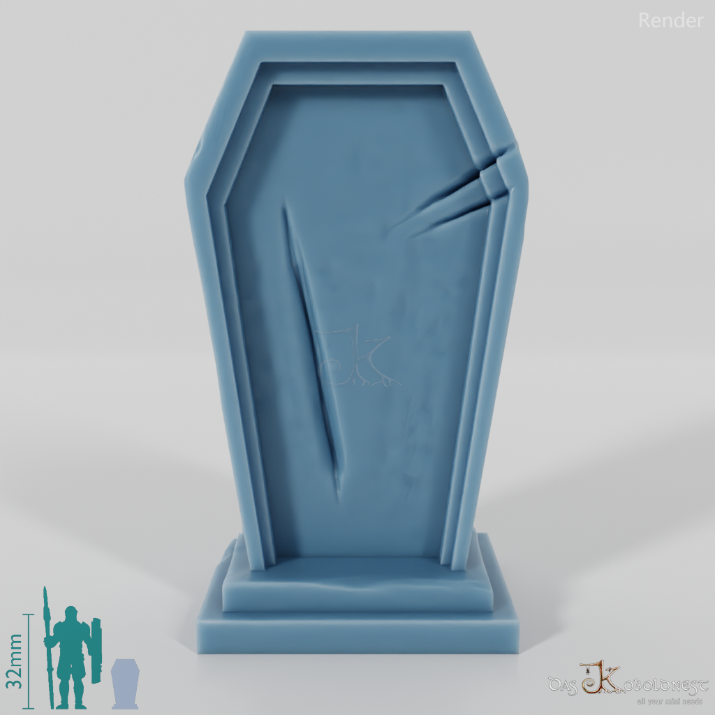 Coffin-shaped gravestone