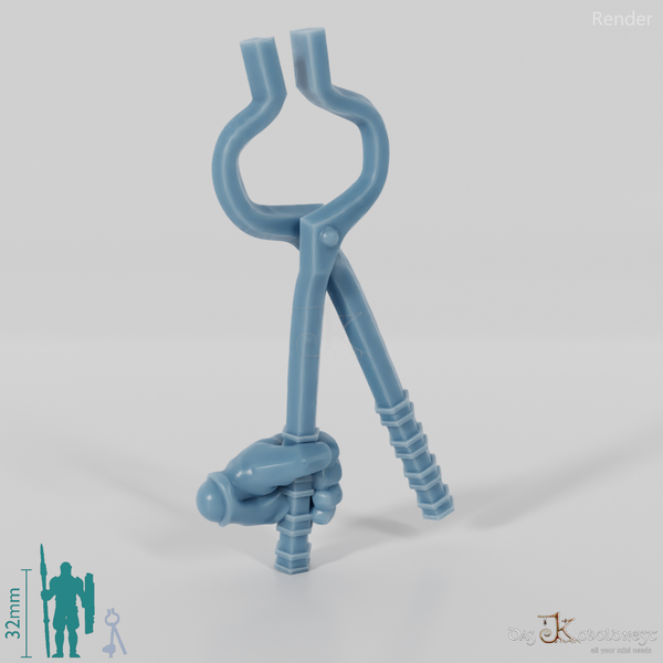 Dwarven blacksmith tongs with hand