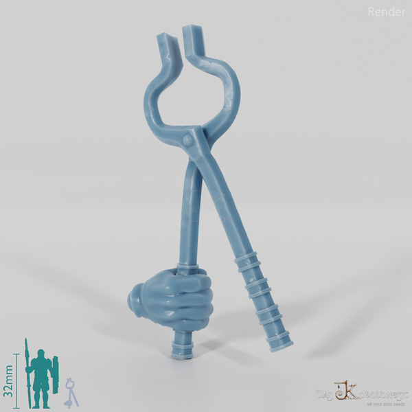 Dwarven blacksmith tongs with hand