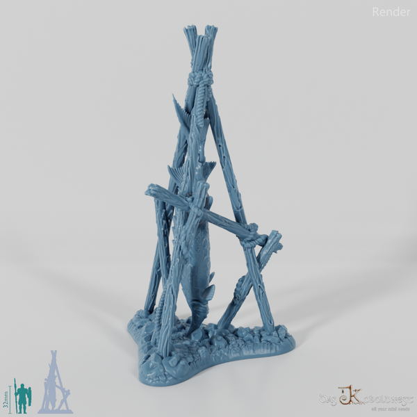 Räucherfisch und Fässer