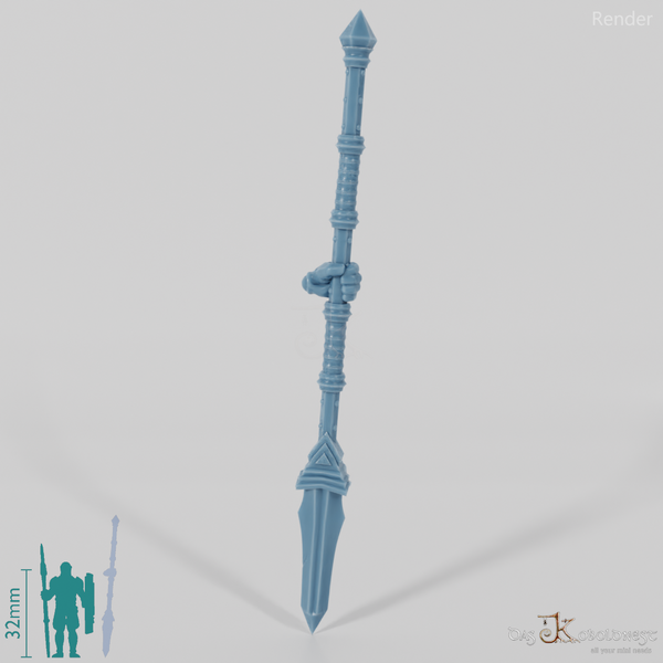 Dwarven lance A with hand (alternative pose)