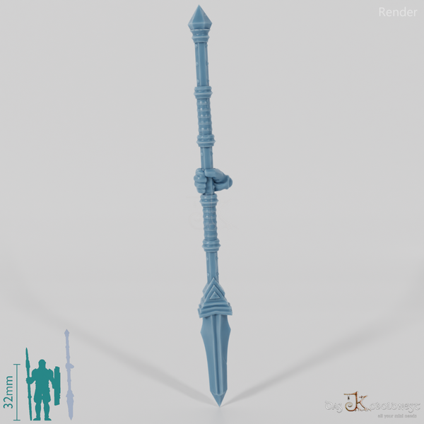 Dwarven lance A with hand (alternative pose)