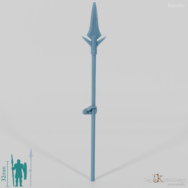 Reitervolk-Speer 2 mit Hand (Aufrecht)