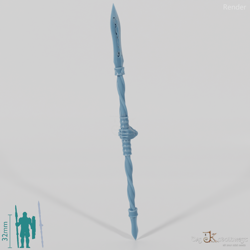 Elven spear B with hand