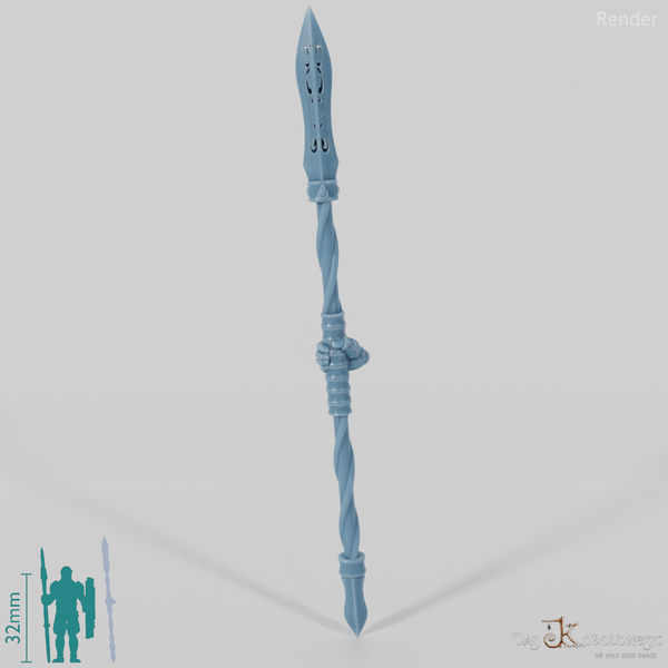 Elven spear B with hand