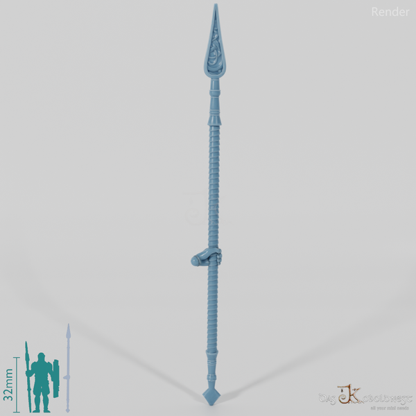 Reitervolk-Speer, Verziert 2 mit Hand (Aufrecht)