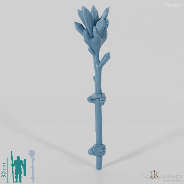 Zwergischer Kristallstab - Zweihändig