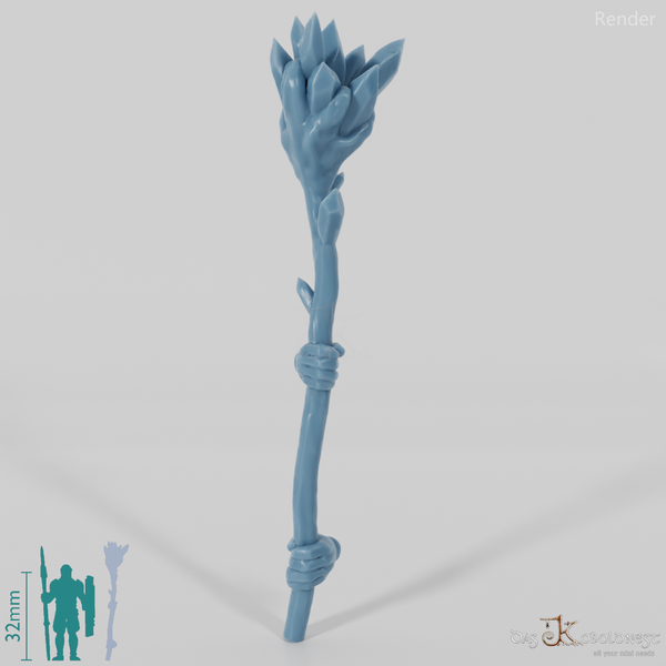 Zwergischer Kristallstab - Zweihändig