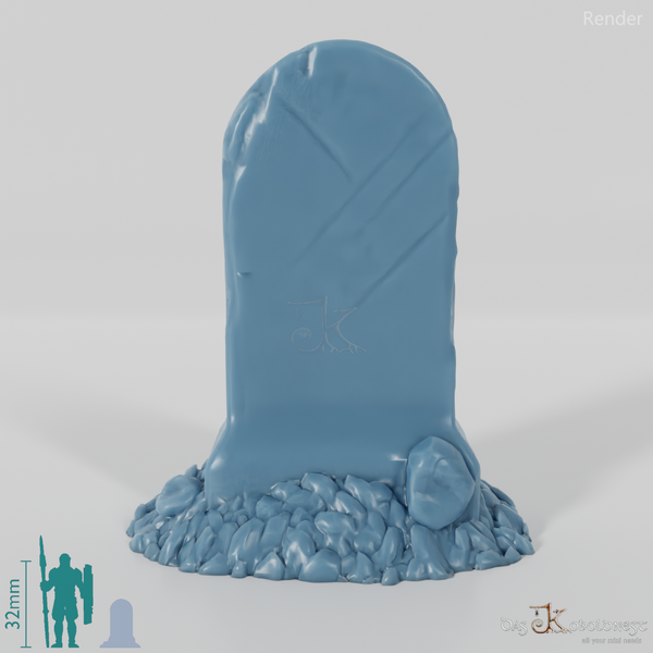 Behauener Grabstein 01