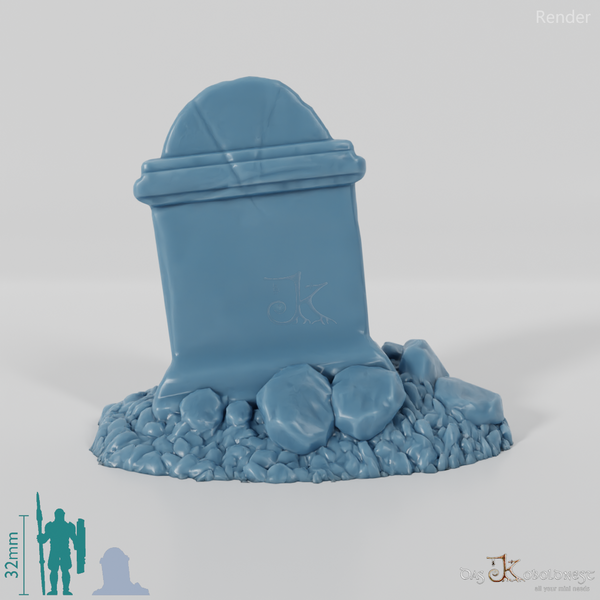 Behauener Grabstein 02