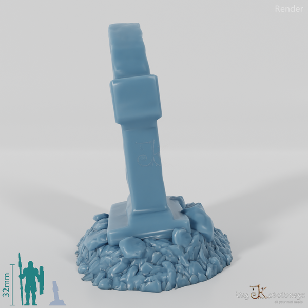 Behauener Grabstein 03