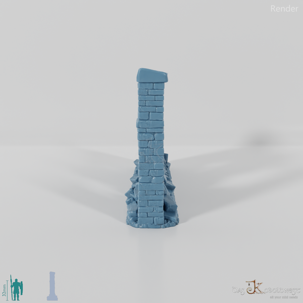 Steinerne Friedhofsmauer B1 - Zerstört