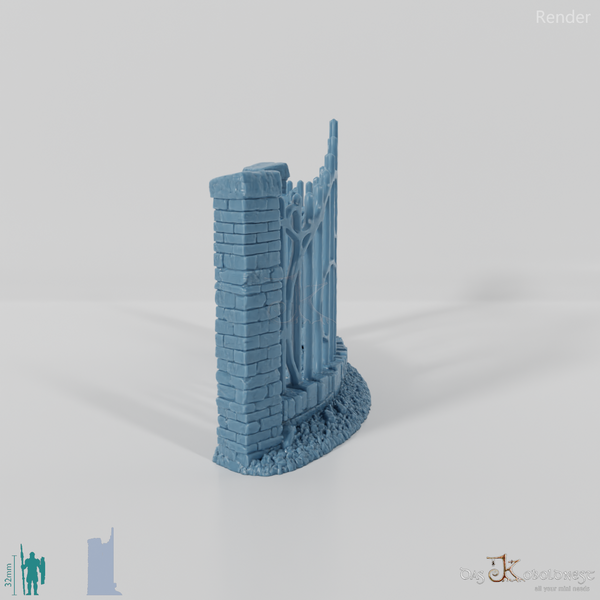 Fence - Iron Cemetery Fence C0 - Round