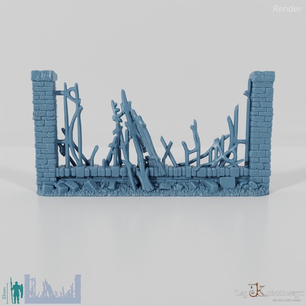 Fence - Iron Cemetery Fence C0 - Destroyed