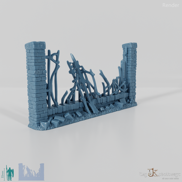 Fence - Iron Cemetery Fence C0 - Destroyed